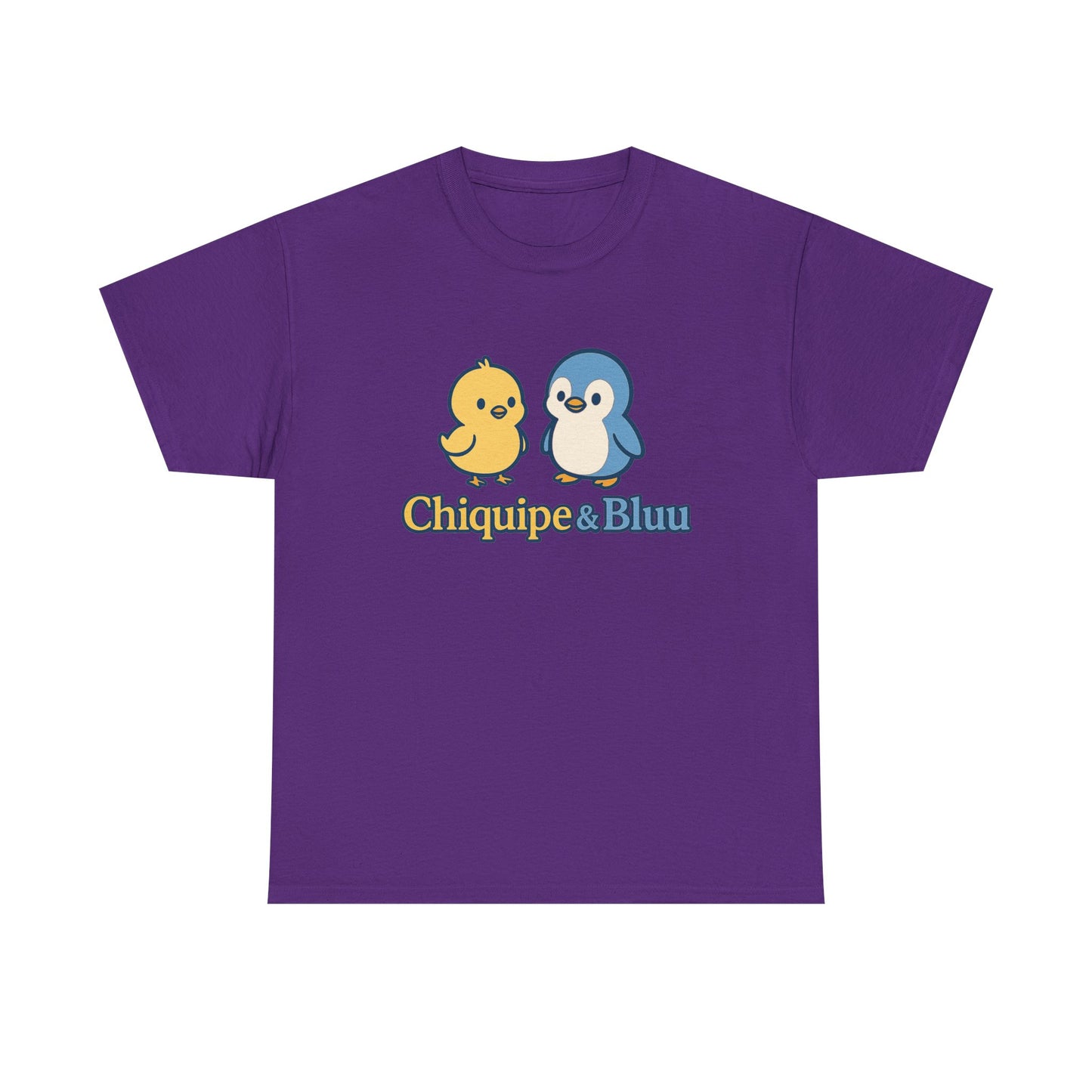 Chiquipe & Bluu Unisex Cotton Tee - Cute Animal Duo T-Shirt, Gift for Kids, Fun Casual Wear, Birthday Present, Graphic Tee