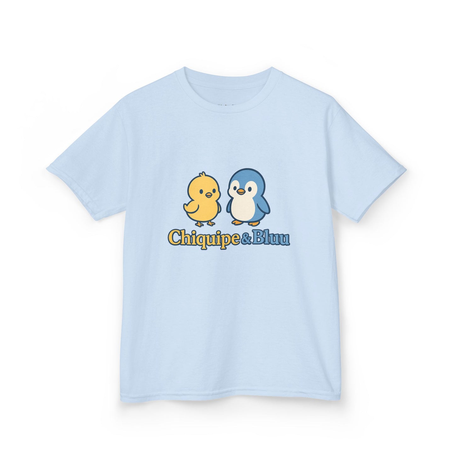 Cute Kids Graphic Tee with Chiquipe & Bluu Characters, Fun Shirt for Birthdays, Parties, Family Events, and Everyday Wear