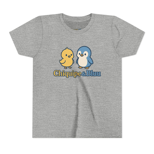 Chiquipe & Bluu Youth Short Sleeve Tee - Cute Animal T-Shirt, Kids Gift, Summer Wear, Birthday Party, Family Outing