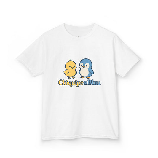 Cute Kids Graphic Tee with Chiquipe & Bluu Characters, Fun Shirt for Birthdays, Parties, Family Events, and Everyday Wear
