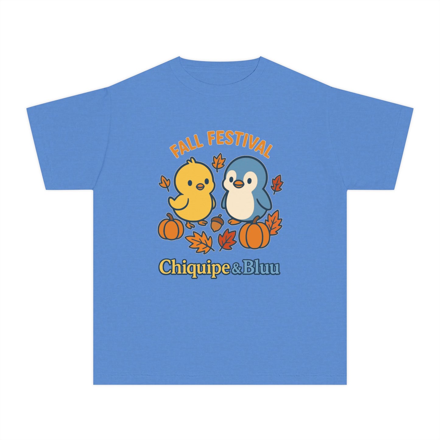 Fall Festival Youth Tee, Cute Kids Shirt, Autumn Apparel, Seasonal T-Shirt, Thanksgiving Gift, Cartoon Design