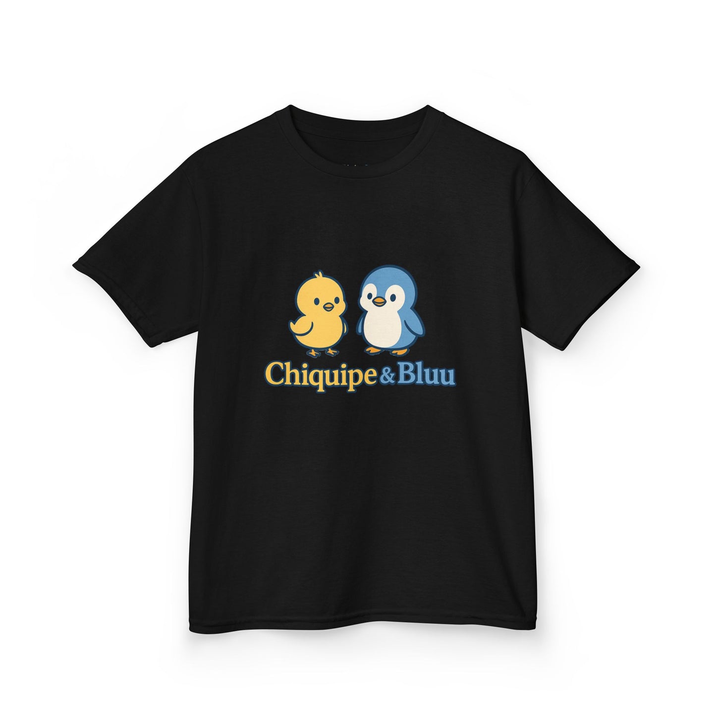 Cute Kids Graphic Tee with Chiquipe & Bluu Characters, Fun Shirt for Birthdays, Parties, Family Events, and Everyday Wear