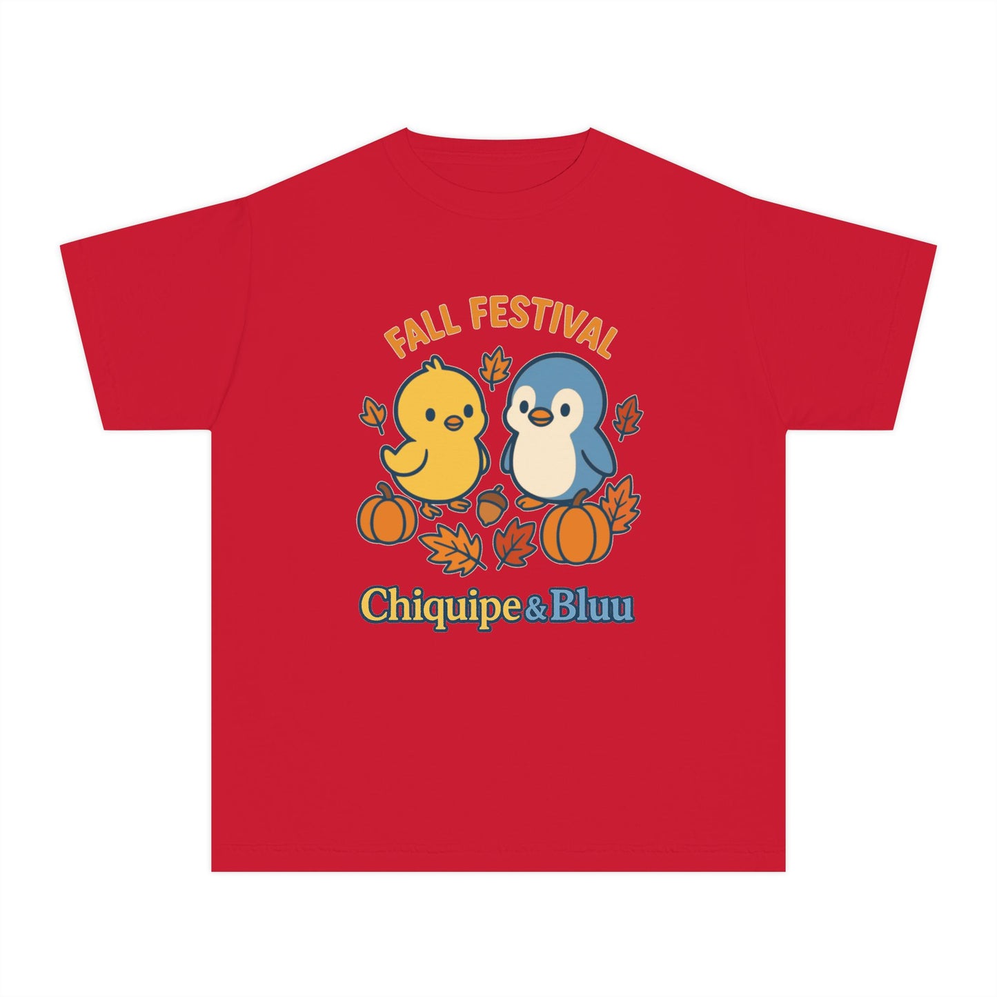 Fall Festival Youth Tee, Cute Kids Shirt, Autumn Apparel, Seasonal T-Shirt, Thanksgiving Gift, Cartoon Design