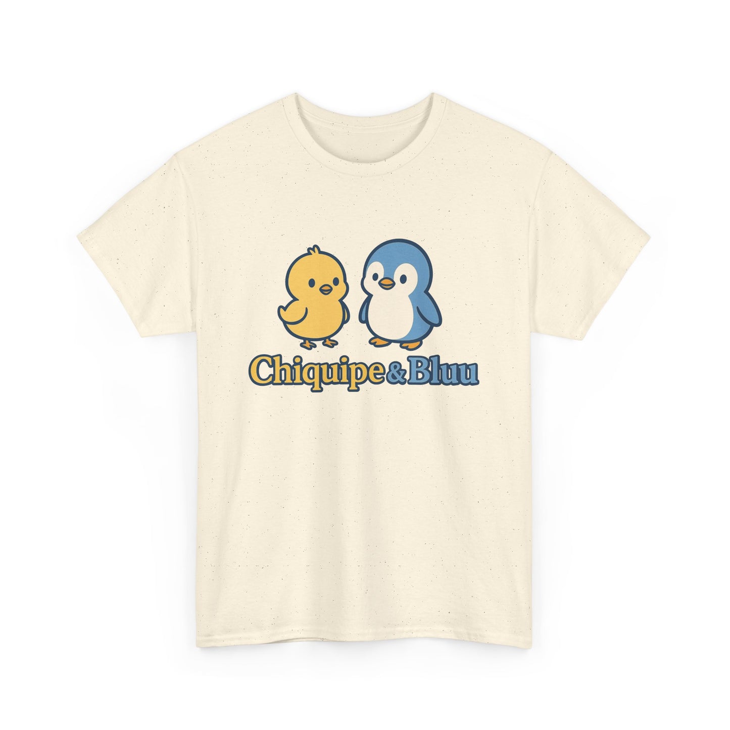 Chiquipe & Bluu Unisex Cotton Tee - Cute Animal Duo T-Shirt, Gift for Kids, Fun Casual Wear, Birthday Present, Graphic Tee