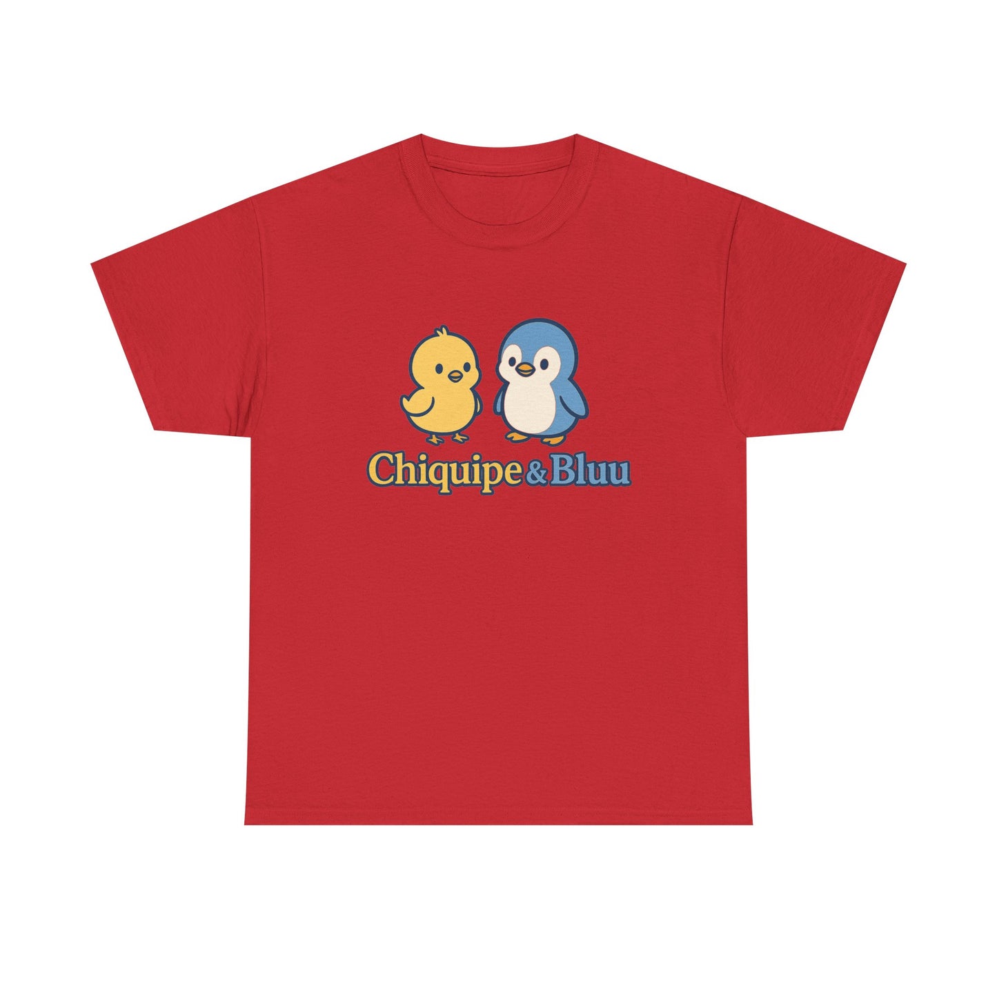 Chiquipe & Bluu Unisex Cotton Tee - Cute Animal Duo T-Shirt, Gift for Kids, Fun Casual Wear, Birthday Present, Graphic Tee