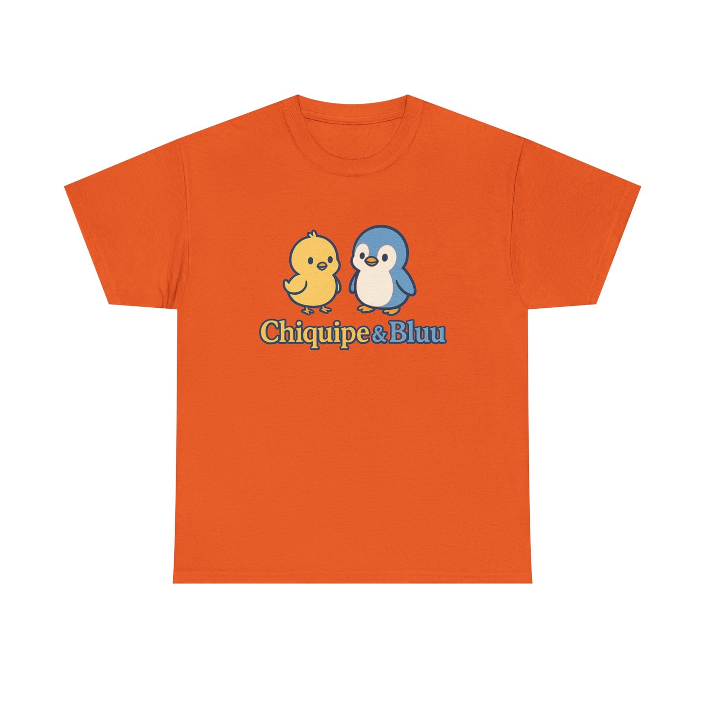 Chiquipe & Bluu Unisex Cotton Tee - Cute Animal Duo T-Shirt, Gift for Kids, Fun Casual Wear, Birthday Present, Graphic Tee