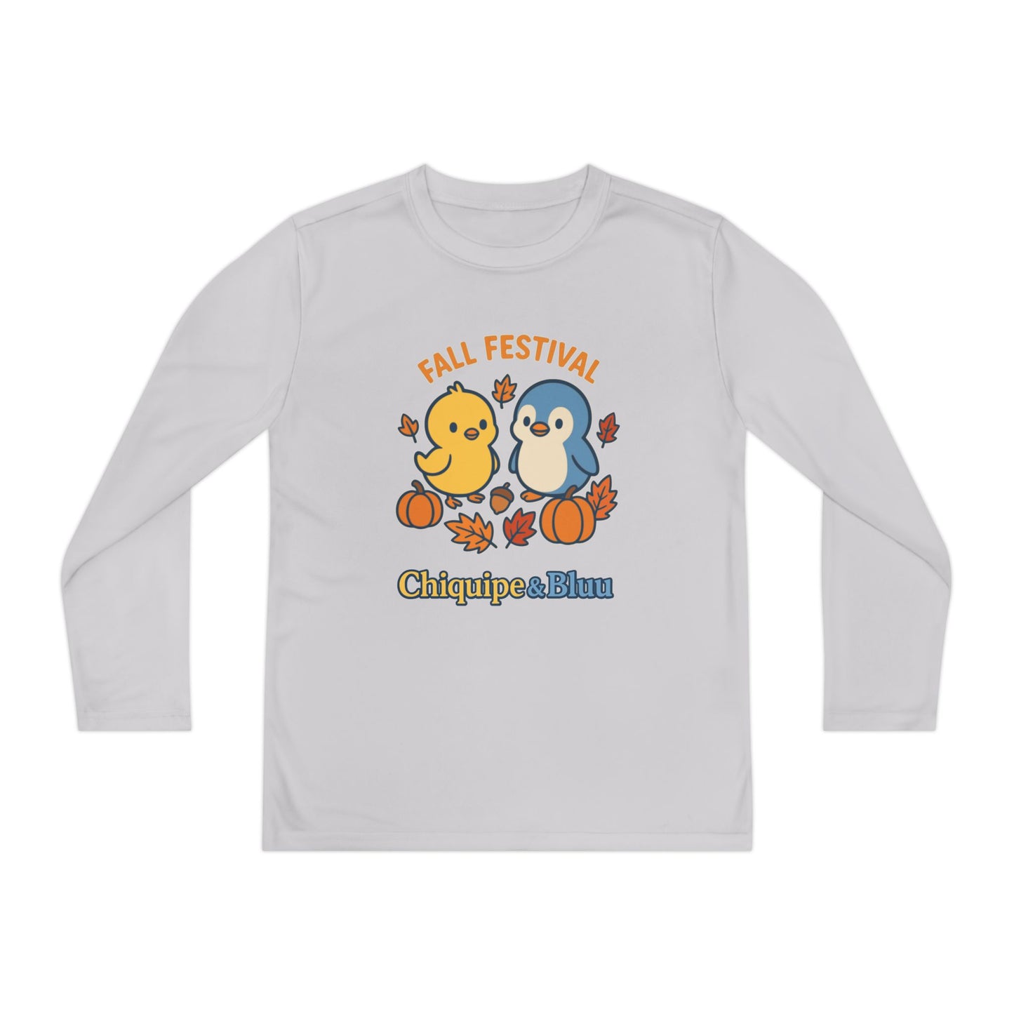 Fall Festival Youth Long Sleeve Tee, Cute Autumn Shirt for Kids, Perfect for Thanksgiving, Halloween, Family Gatherings, Cozy Casual Wear