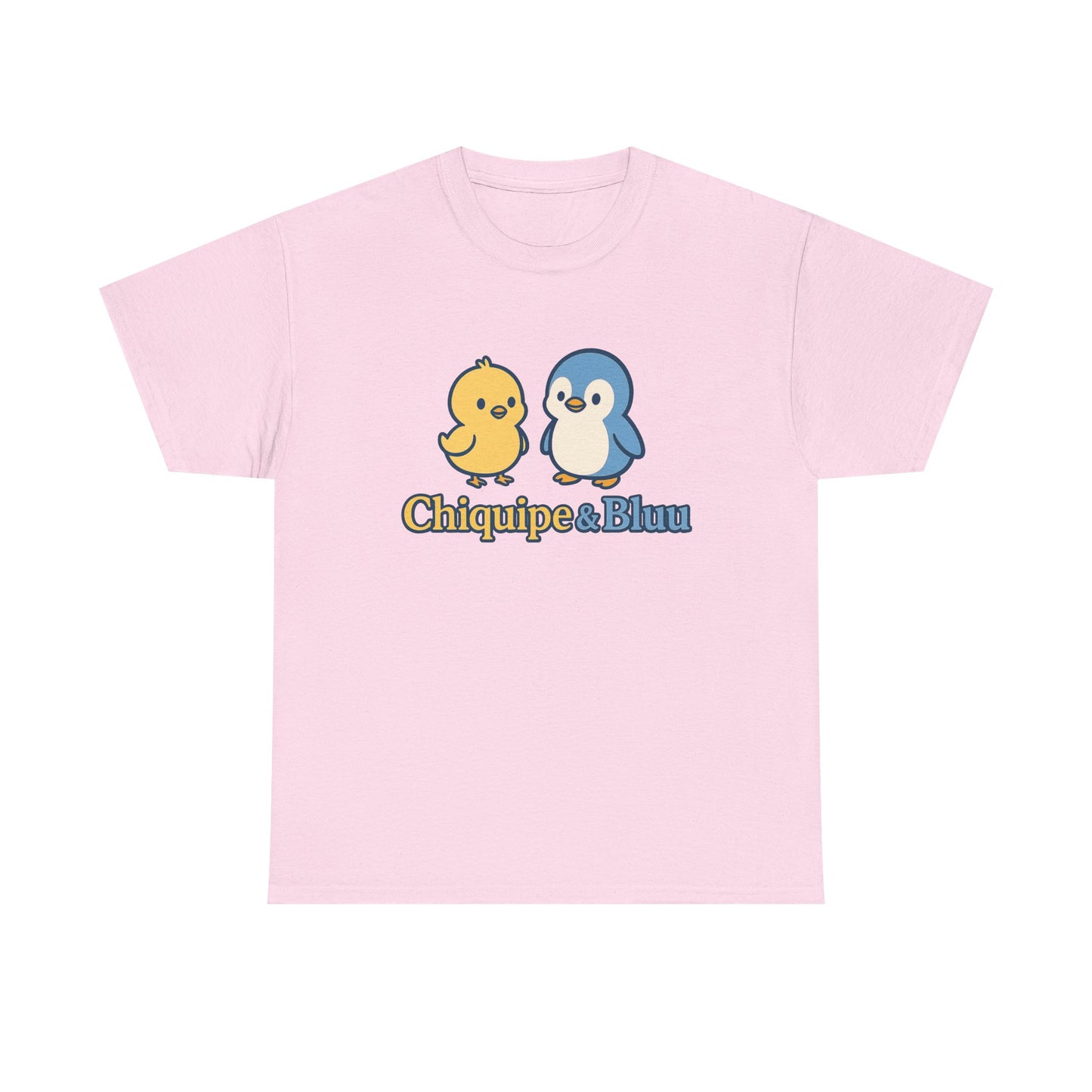 Chiquipe & Bluu Unisex Cotton Tee - Cute Animal Duo T-Shirt, Gift for Kids, Fun Casual Wear, Birthday Present, Graphic Tee