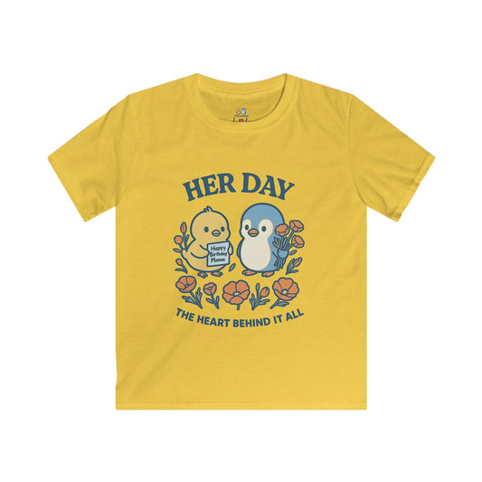 Her Day Kids Tee | Adorable Baby Animal Graphic Tee, Perfect Gift for Birthdays, Mother’s Day, and Everyday Wear