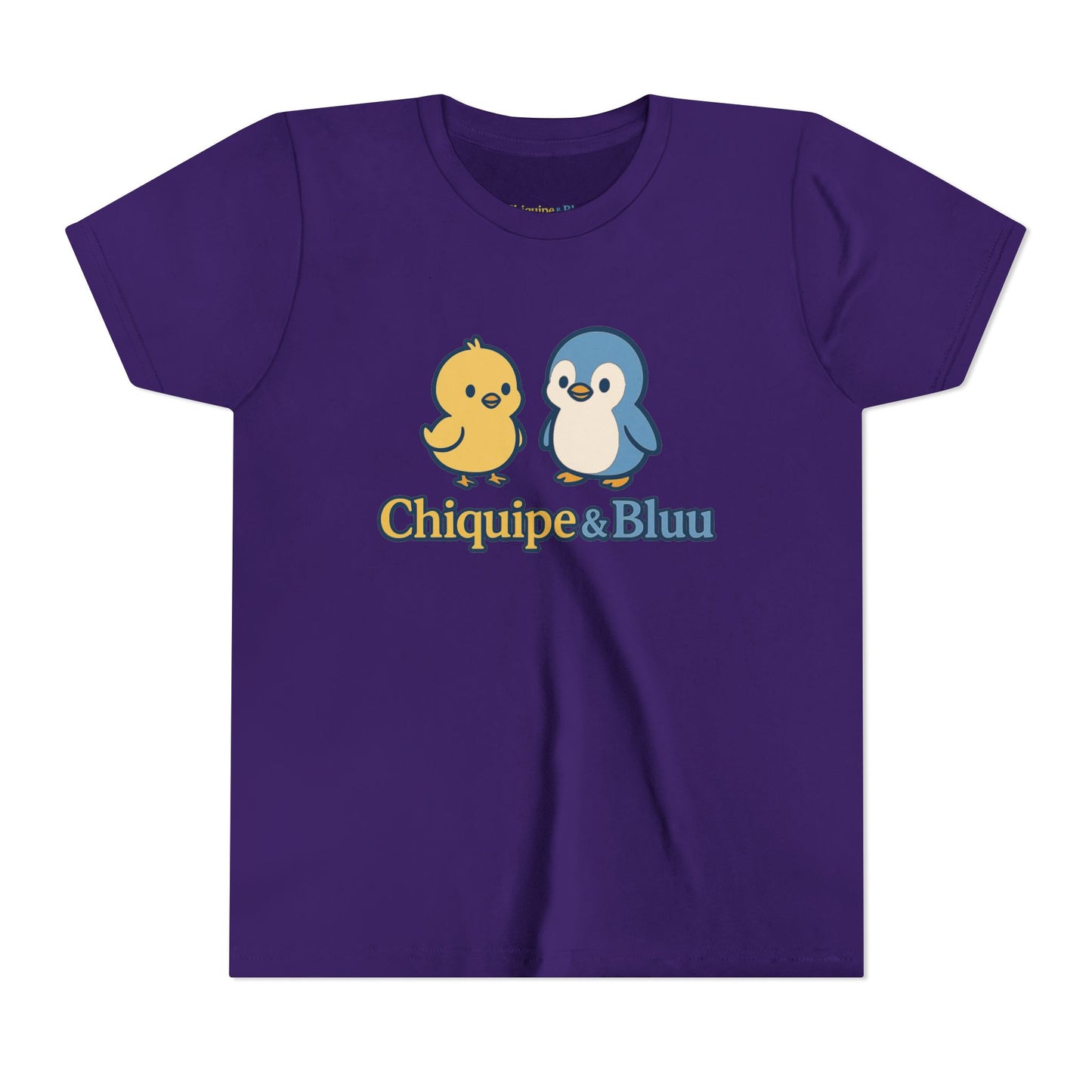 Chiquipe & Bluu Youth Short Sleeve Tee - Cute Animal T-Shirt, Kids Gift, Summer Wear, Birthday Party, Family Outing