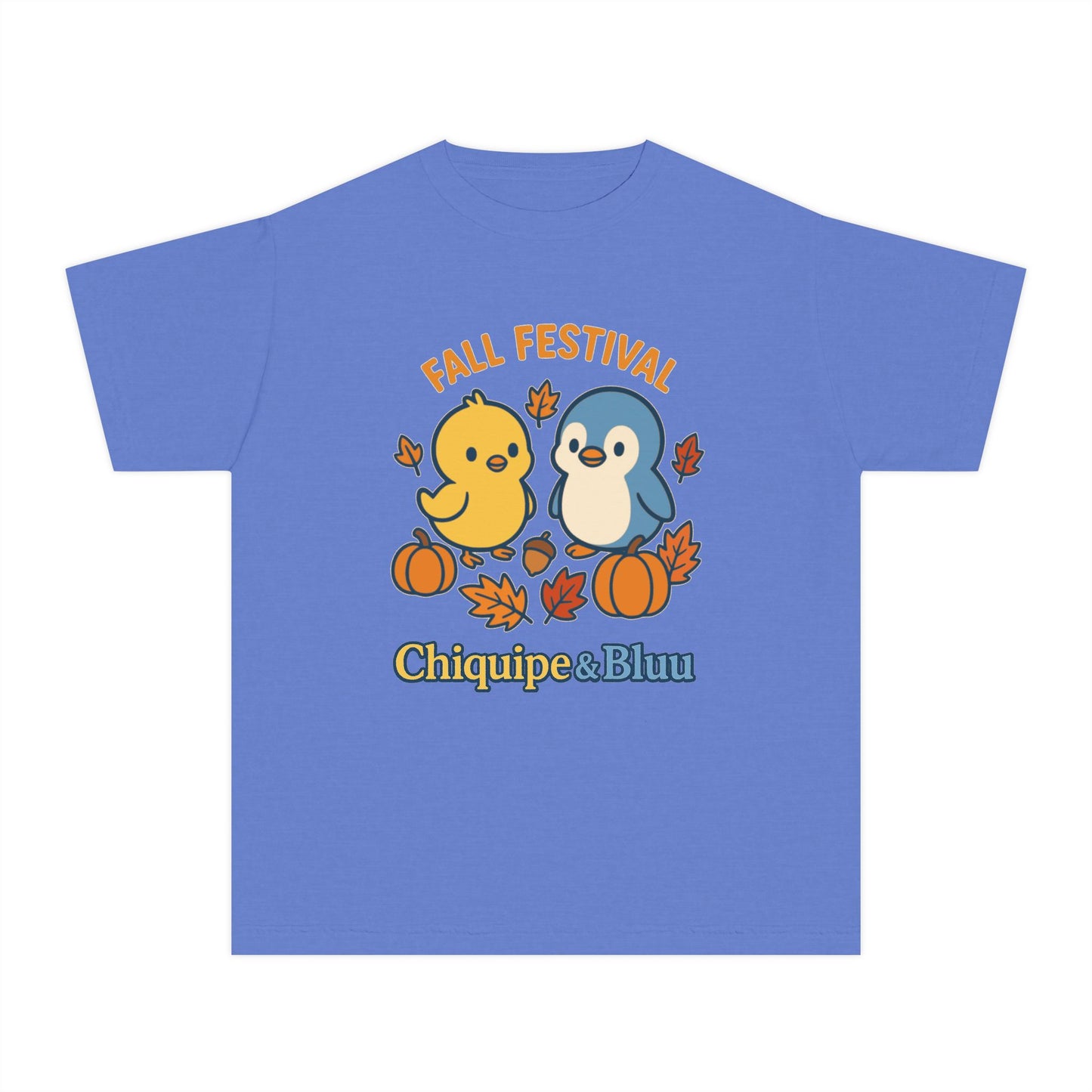 Fall Festival Youth Tee, Cute Kids Shirt, Autumn Apparel, Seasonal T-Shirt, Thanksgiving Gift, Cartoon Design
