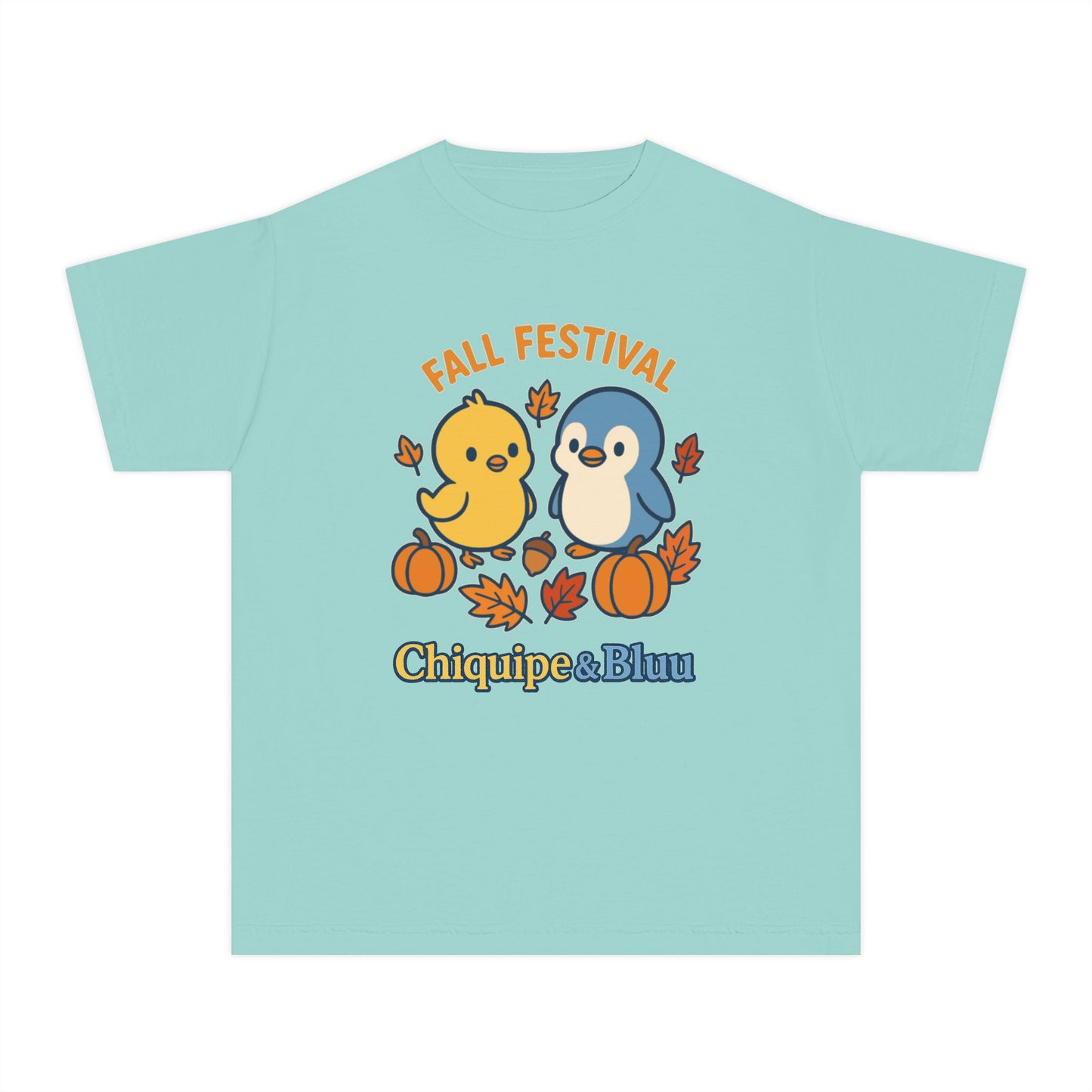Fall Festival Youth Tee, Cute Kids Shirt, Autumn Apparel, Seasonal T-Shirt, Thanksgiving Gift, Cartoon Design