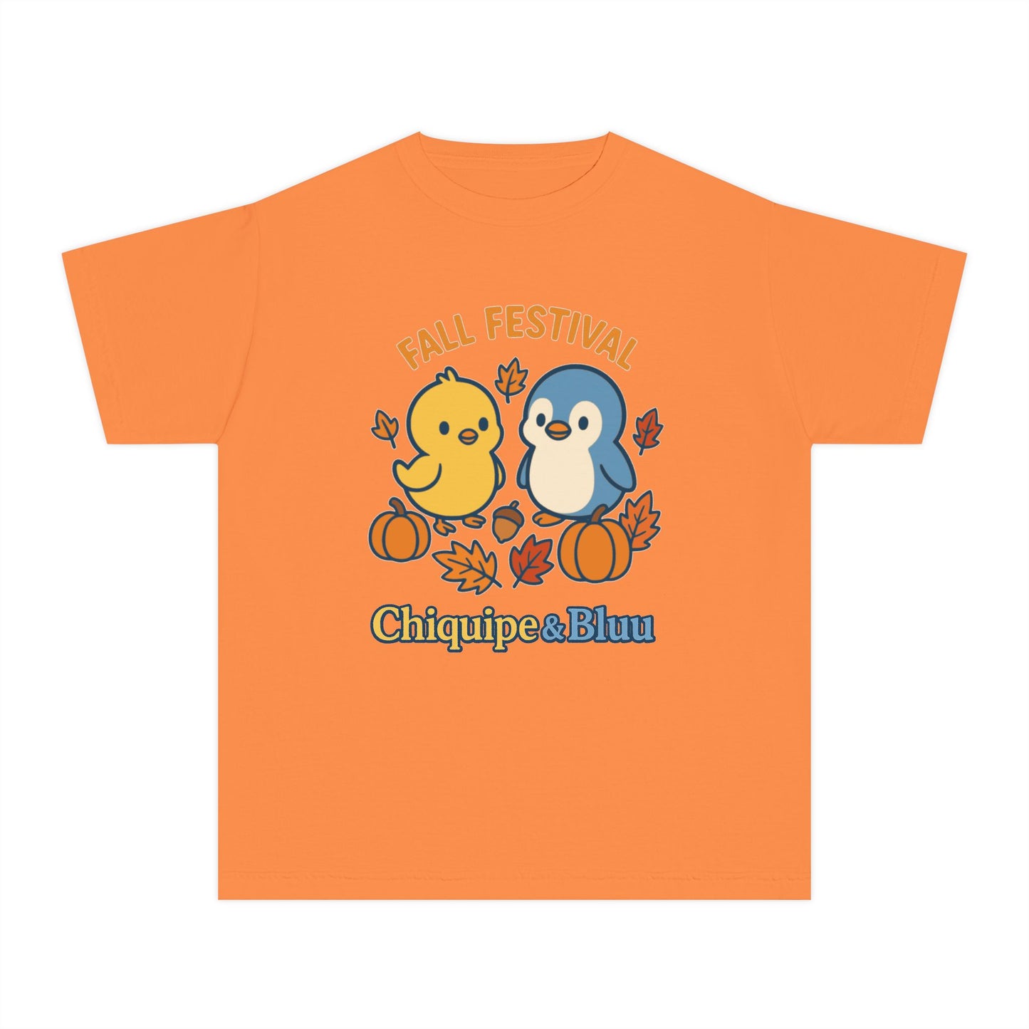 Fall Festival Youth Tee, Cute Kids Shirt, Autumn Apparel, Seasonal T-Shirt, Thanksgiving Gift, Cartoon Design