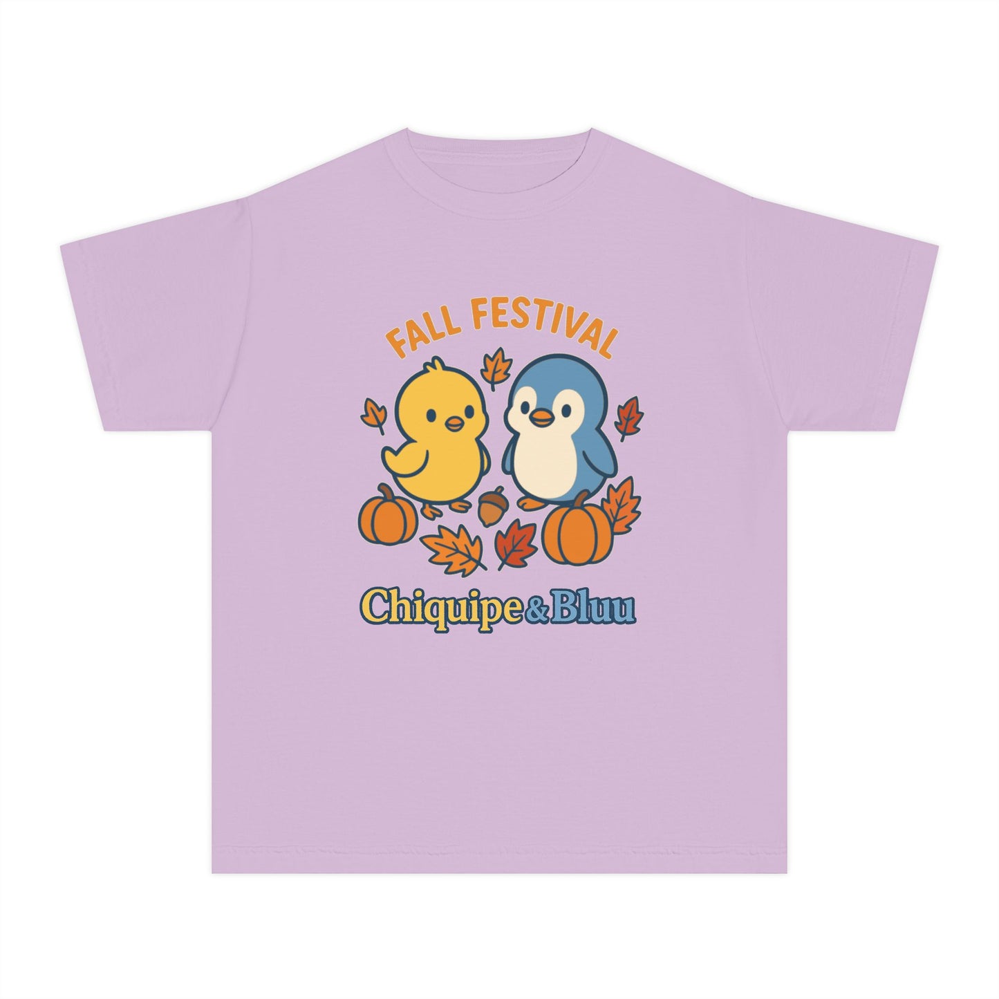 Fall Festival Youth Tee, Cute Kids Shirt, Autumn Apparel, Seasonal T-Shirt, Thanksgiving Gift, Cartoon Design