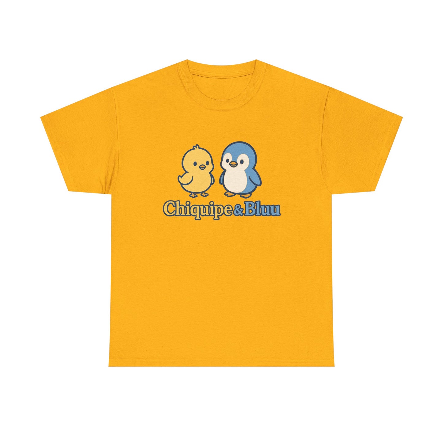 Chiquipe & Bluu Unisex Cotton Tee - Cute Animal Duo T-Shirt, Gift for Kids, Fun Casual Wear, Birthday Present, Graphic Tee