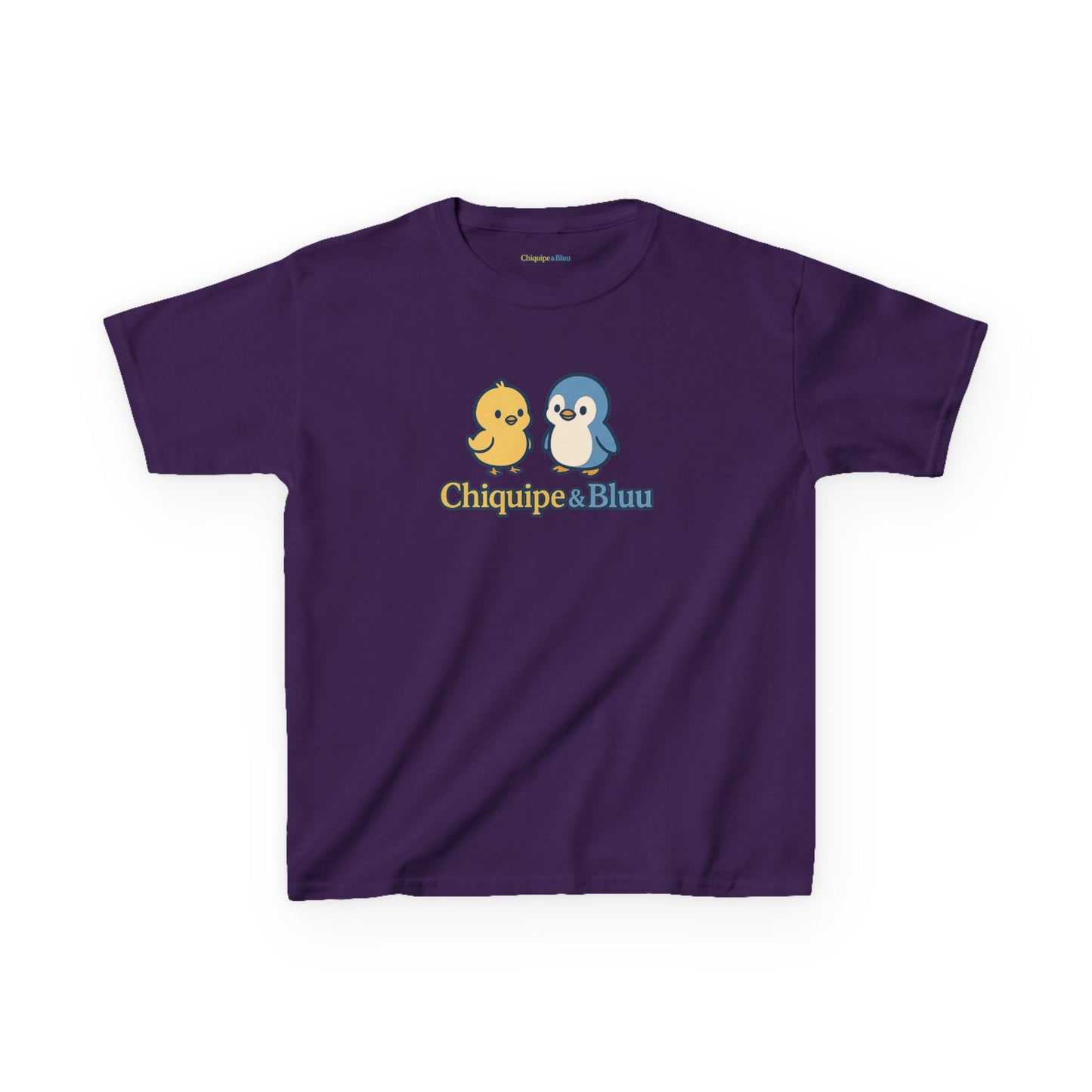 Kids Tee — Cute Chick & Penguin "Chiquipe & " Graphic