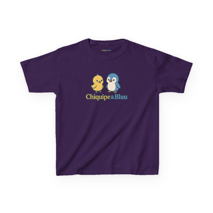 Kids Tee — Cute Chick & Penguin "Chiquipe & " Graphic
