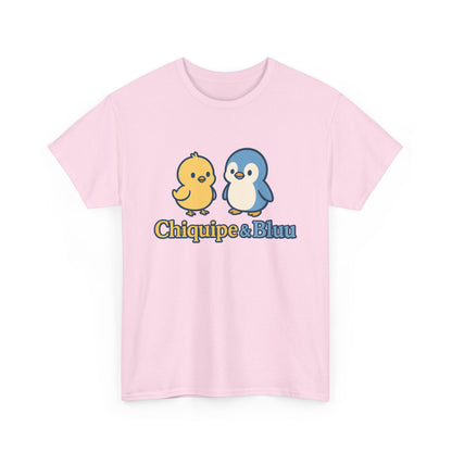 Chiquipe & Bluu Unisex Cotton Tee - Cute Animal Duo T-Shirt, Gift for Kids, Fun Casual Wear, Birthday Present, Graphic Tee