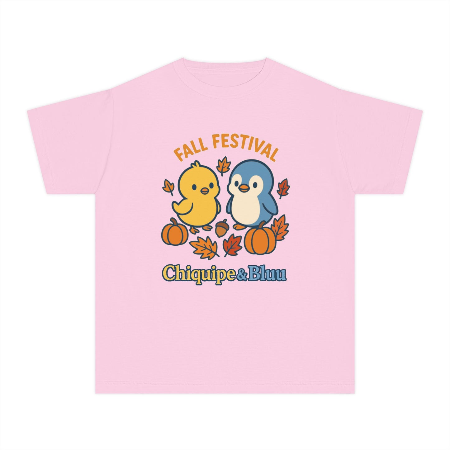 Fall Festival Youth Tee, Cute Kids Shirt, Autumn Apparel, Seasonal T-Shirt, Thanksgiving Gift, Cartoon Design