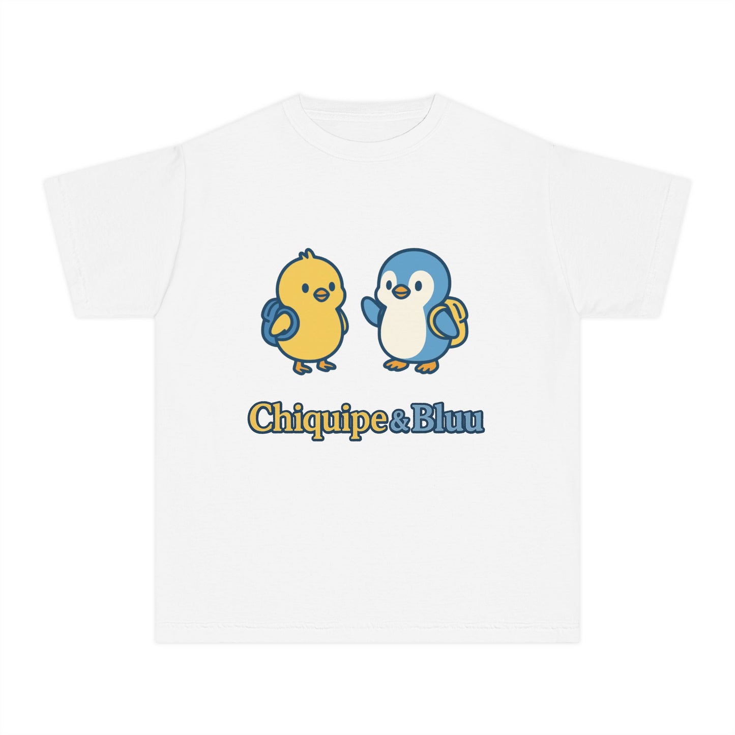 Cute Cartoon Bird Youth Midweight Tee, Kids T-Shirt, Gift for Nature Lovers, Back to School, Summer Fun, Birthday Present