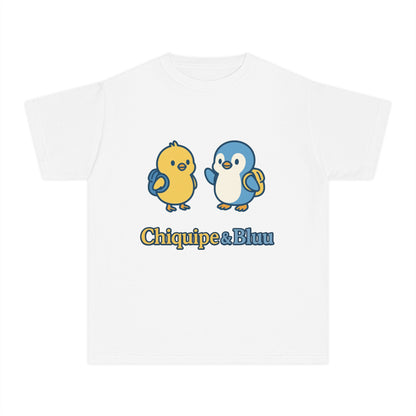 Cute Cartoon Bird Youth Midweight Tee, Kids T-Shirt, Gift for Nature Lovers, Back to School, Summer Fun, Birthday Present
