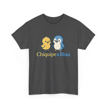 Chiquipe & Bluu Unisex Cotton Tee - Cute Animal Duo T-Shirt, Gift for Kids, Fun Casual Wear, Birthday Present, Graphic Tee