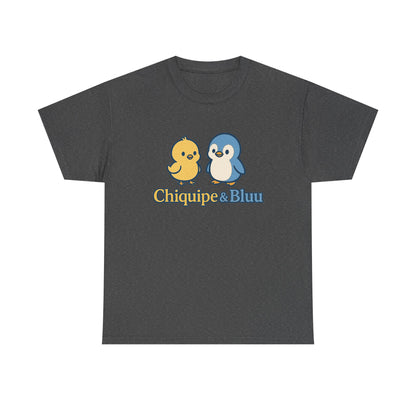 Chiquipe & Bluu Unisex Cotton Tee - Cute Animal Duo T-Shirt, Gift for Kids, Fun Casual Wear, Birthday Present, Graphic Tee