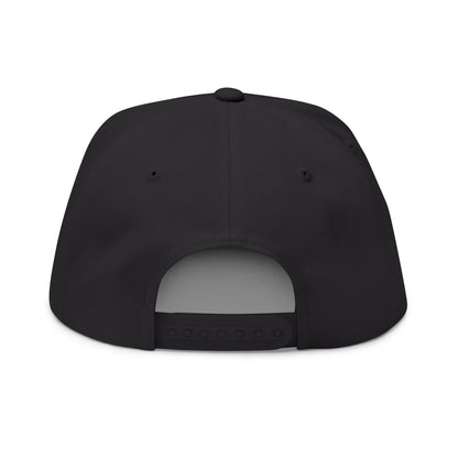 Embroidered Chick & Penguin Flat Bill Cap — Chiquipe & Bluu Snapback