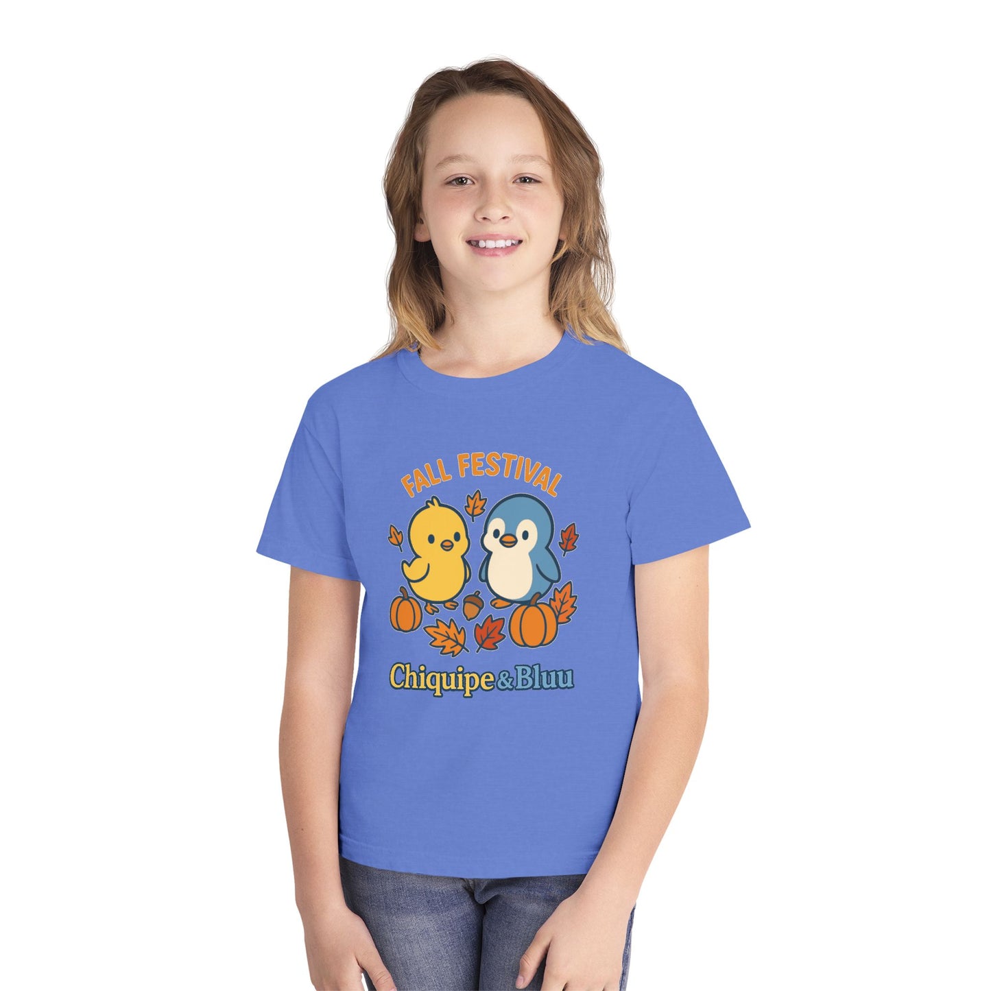 Fall Festival Youth Tee, Cute Kids Shirt, Autumn Apparel, Seasonal T-Shirt, Thanksgiving Gift, Cartoon Design