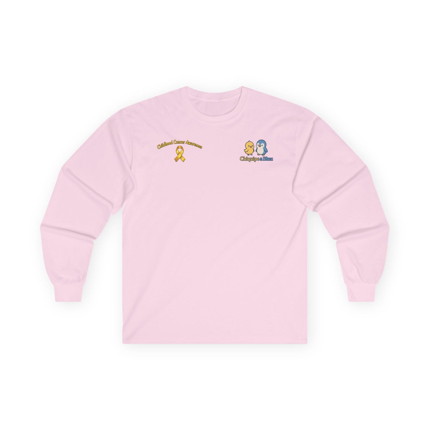 Long Sleeve Tee — Childhood Cancer Awareness 'Champion for a Cure' Ribbon Design