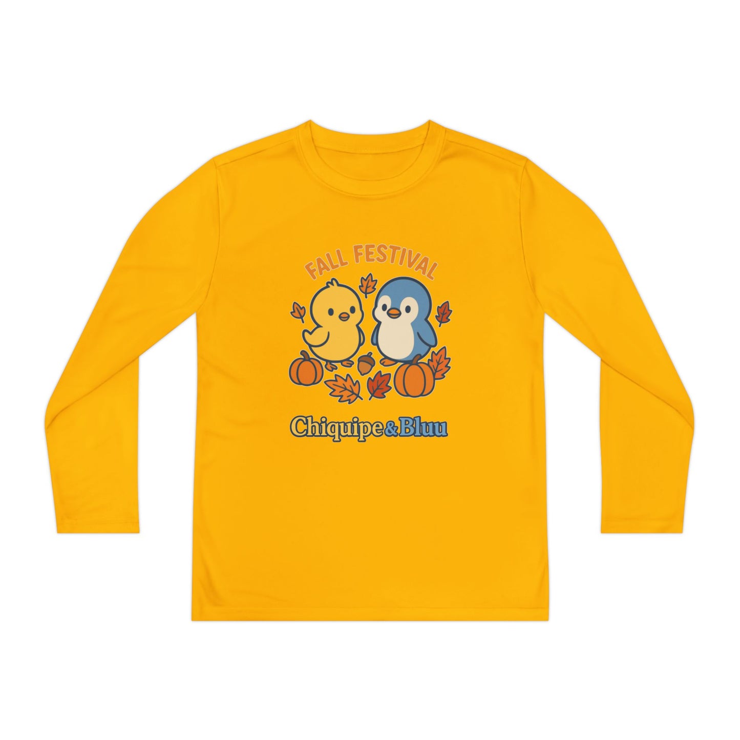 Fall Festival Youth Long Sleeve Tee, Cute Autumn Shirt for Kids, Perfect for Thanksgiving, Halloween, Family Gatherings, Cozy Casual Wear