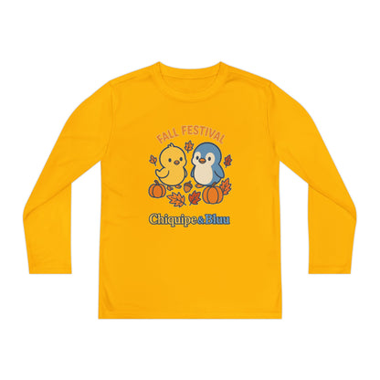 Fall Festival Youth Long Sleeve Tee, Cute Autumn Shirt for Kids, Perfect for Thanksgiving, Halloween, Family Gatherings, Cozy Casual Wear
