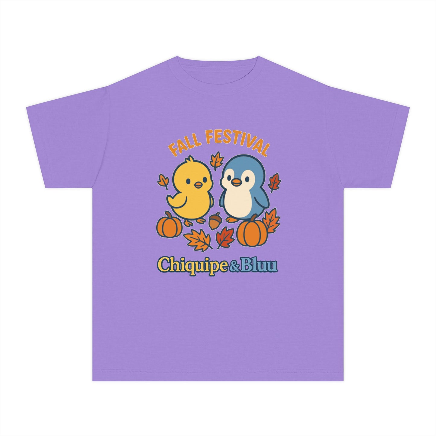 Fall Festival Youth Tee, Cute Kids Shirt, Autumn Apparel, Seasonal T-Shirt, Thanksgiving Gift, Cartoon Design