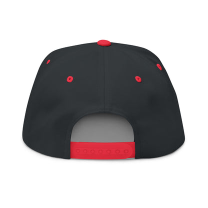 Embroidered Chick & Penguin Flat Bill Cap — Chiquipe & Bluu Snapback