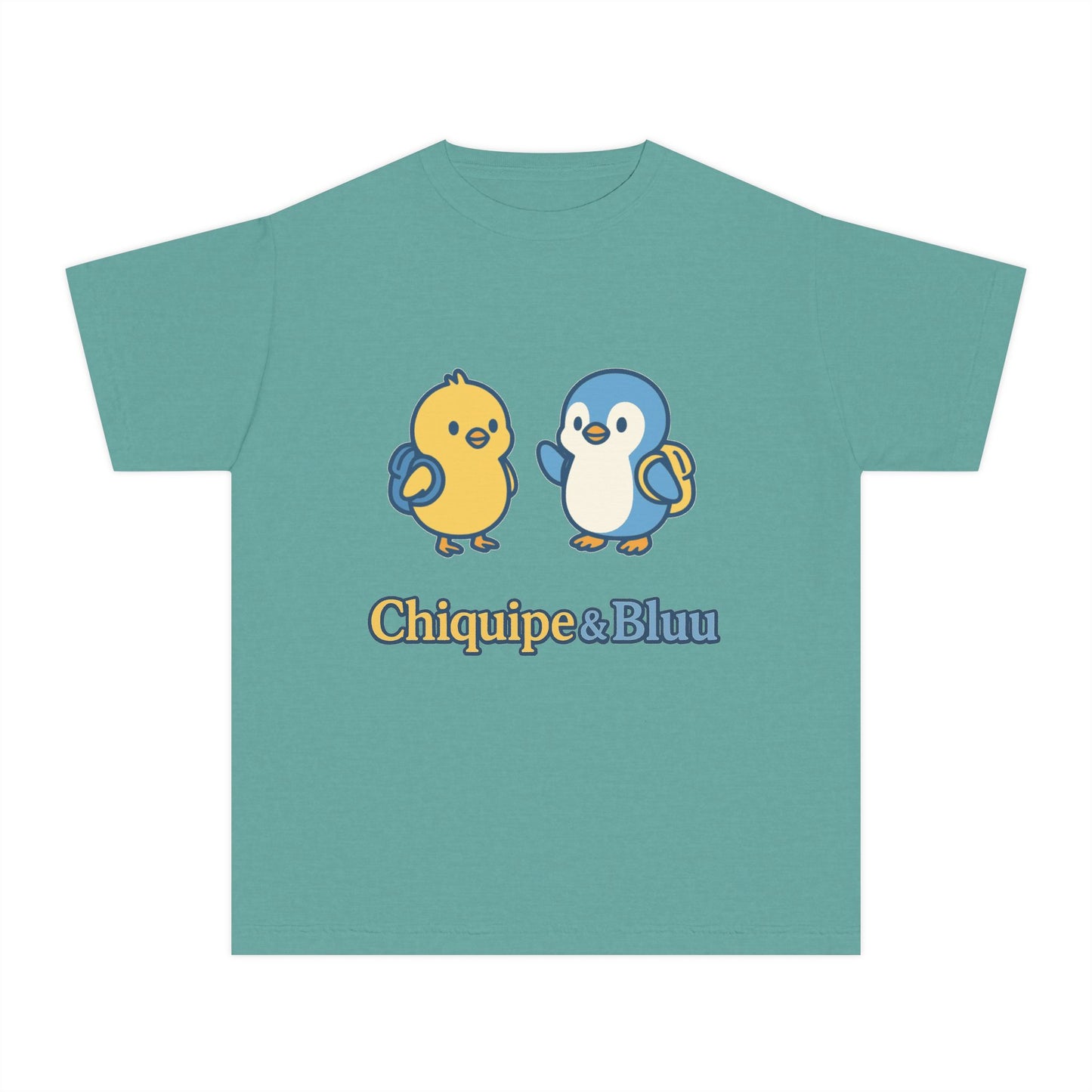 Cute Cartoon Bird Youth Midweight Tee, Kids T-Shirt, Gift for Nature Lovers, Back to School, Summer Fun, Birthday Present