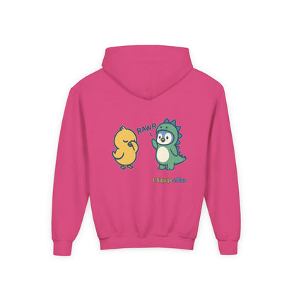 Chiquipe & Bluu Youth Hoodie, Fun Kids Sweatshirt, Cozy Pullover for Playdates, Birthday Gift, Cute Animal Design