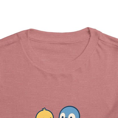 Cute Toddler Tee with Colorful Bird Design, Adorable Summer Outfit, Gift for Kids, Birthday Present, Playdate Essential
