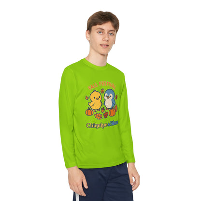 Fall Festival Youth Long Sleeve Tee, Cute Autumn Shirt for Kids, Perfect for Thanksgiving, Halloween, Family Gatherings, Cozy Casual Wear