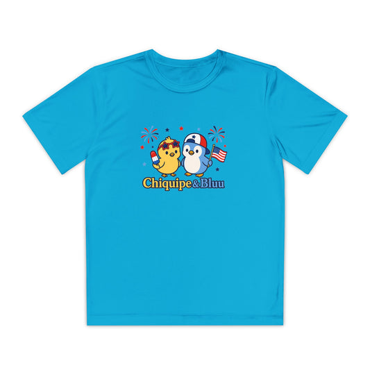 Youth Competitor Tee — Patriotic Chiquipe & Bluu Kids Shirt