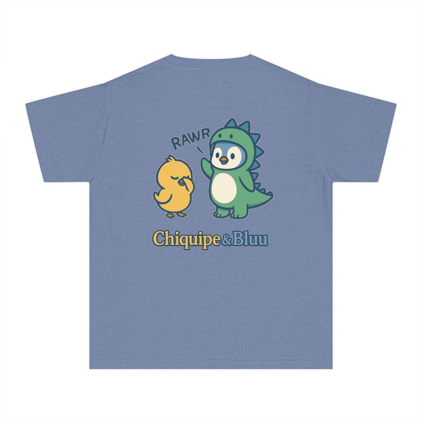 Youth Graphic Tee with Chiquipe & Bluu, Fun Kids T-Shirt, Perfect Gift for Birthdays, Parties, and Playtime