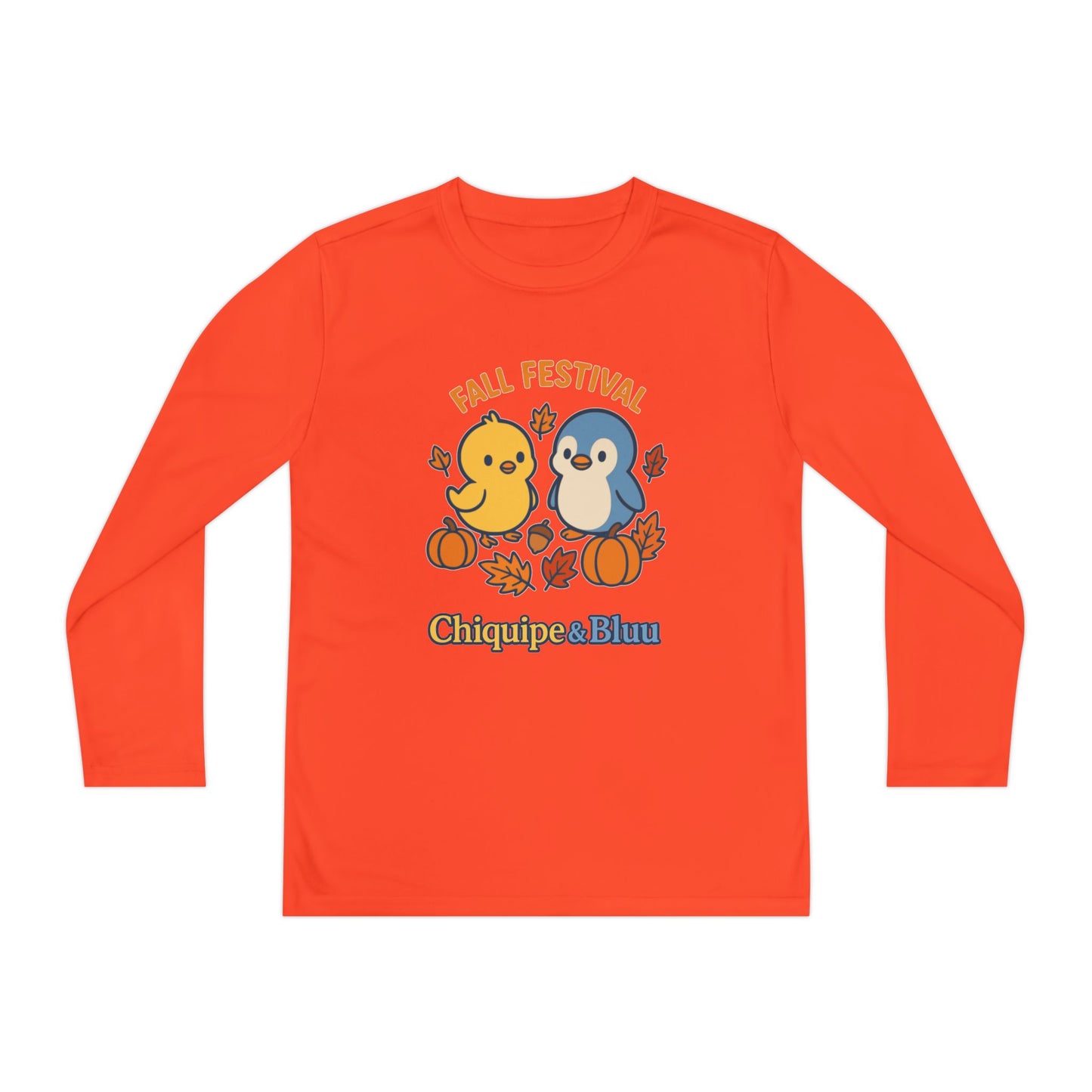 Fall Festival Youth Long Sleeve Tee, Cute Autumn Shirt for Kids, Perfect for Thanksgiving, Halloween, Family Gatherings, Cozy Casual Wear