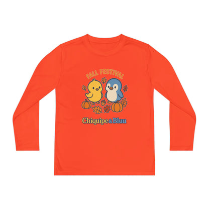 Fall Festival Youth Long Sleeve Tee, Cute Autumn Shirt for Kids, Perfect for Thanksgiving, Halloween, Family Gatherings, Cozy Casual Wear