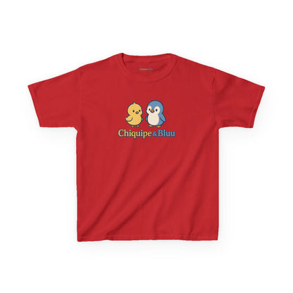 Kids Tee — Cute Chick & Penguin "Chiquipe & " Graphic