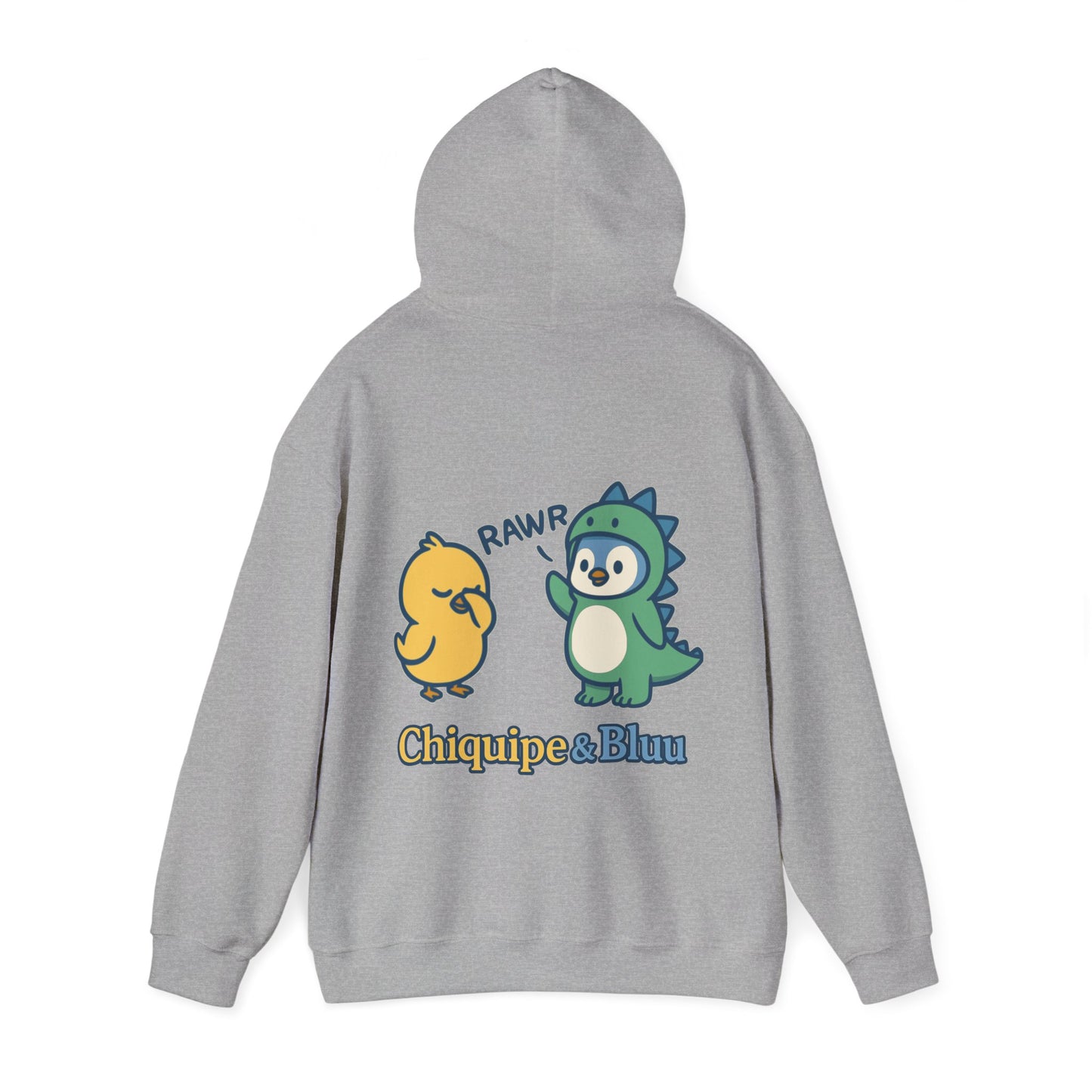 Dinosaur & Chick Cute Hoodie – "RAWR" Chiquipe & Blu Graphic Sweatshirt