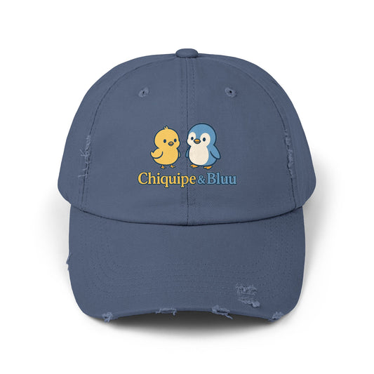 Unisex Distressed Cap with Adorable Chiquipe & Bluu Design, Fun Accessories for Everyday Wear, Perfect Gift for Animal Lovers, Summer [...]