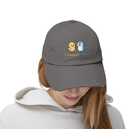 Unisex Distressed Cap with Adorable Chiquipe & Bluu Design, Fun Accessories for Everyday Wear, Perfect Gift for Animal Lovers, Summer [...]