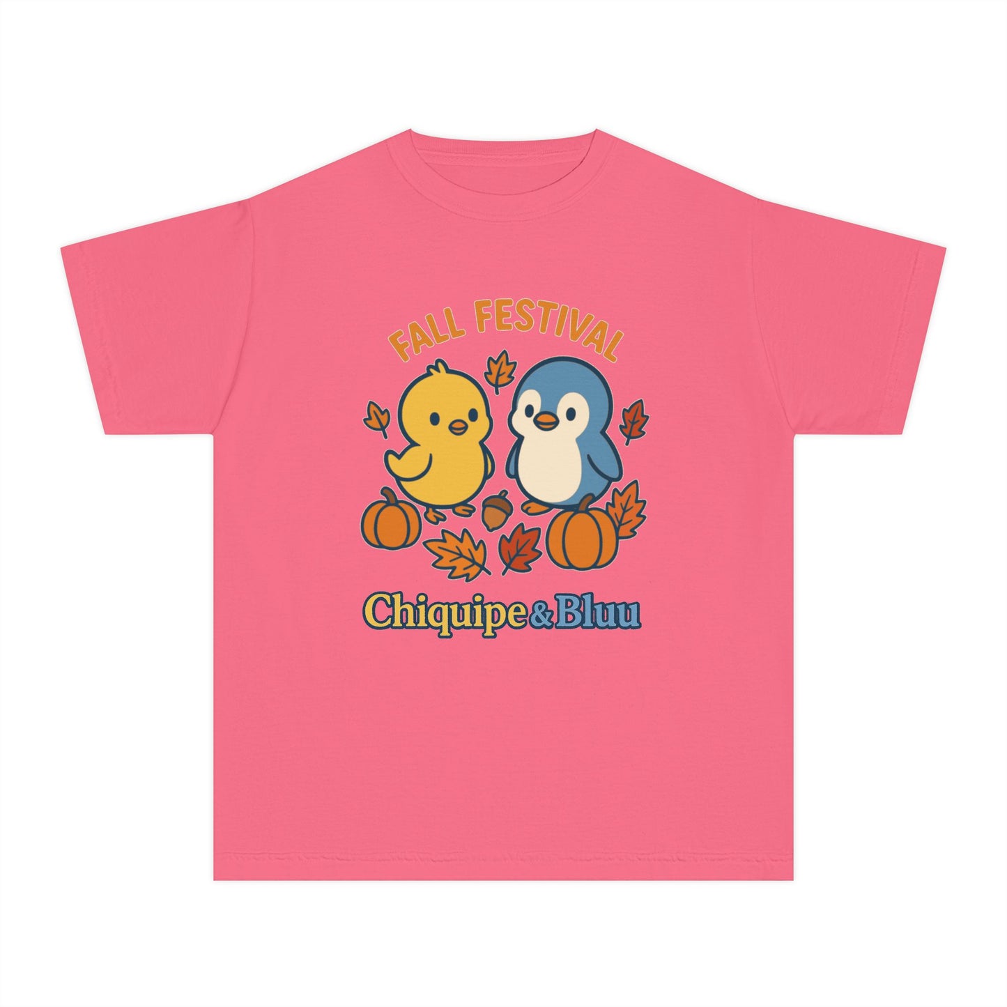 Fall Festival Youth Tee, Cute Kids Shirt, Autumn Apparel, Seasonal T-Shirt, Thanksgiving Gift, Cartoon Design