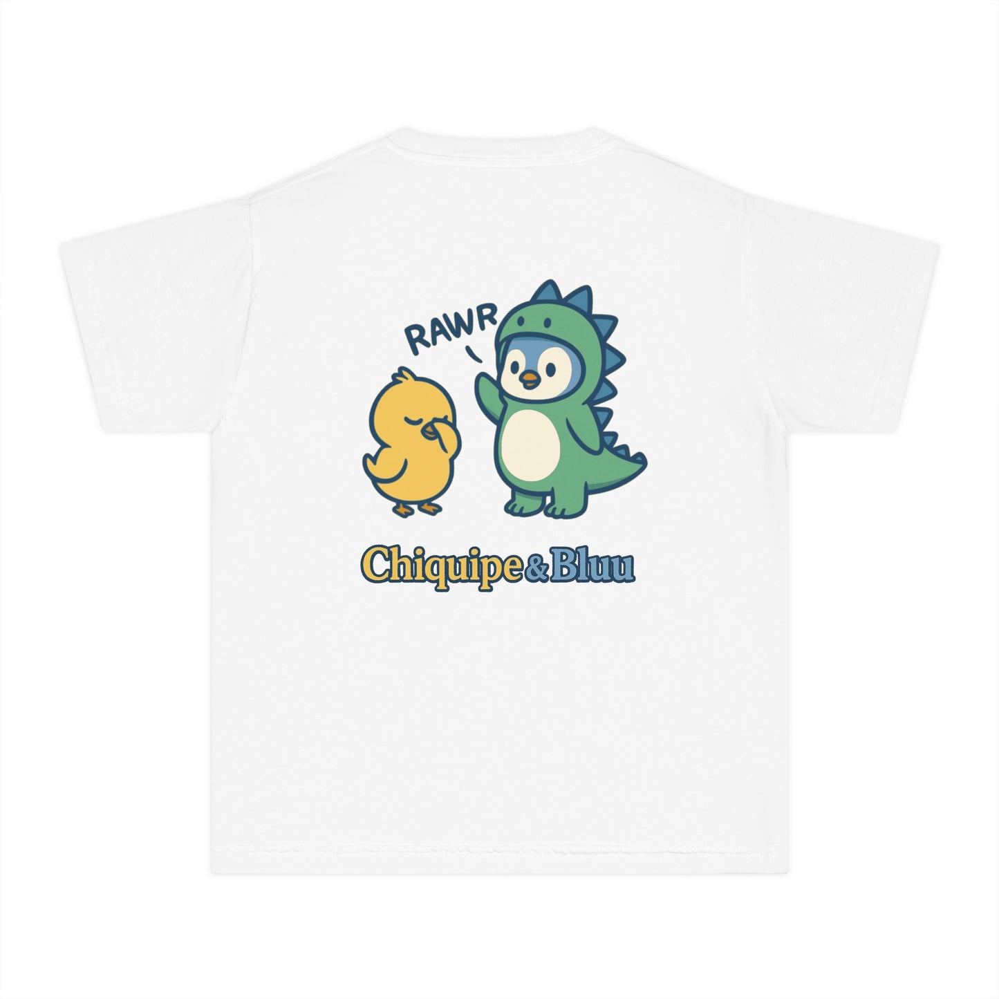 Youth Graphic Tee with Chiquipe & Bluu, Fun Kids T-Shirt, Perfect Gift for Birthdays, Parties, and Playtime