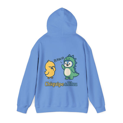 Dinosaur & Chick Cute Hoodie – "RAWR" Chiquipe & Blu Graphic Sweatshirt