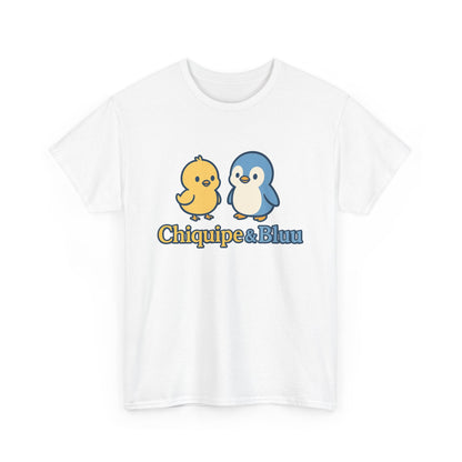 Chiquipe & Bluu Unisex Cotton Tee - Cute Animal Duo T-Shirt, Gift for Kids, Fun Casual Wear, Birthday Present, Graphic Tee